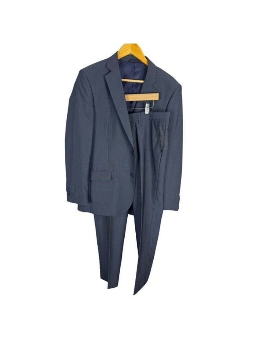 Geoffrey Beene Mens 40R Navy Blue 2 Piece Suit Blazer Pants 34X31